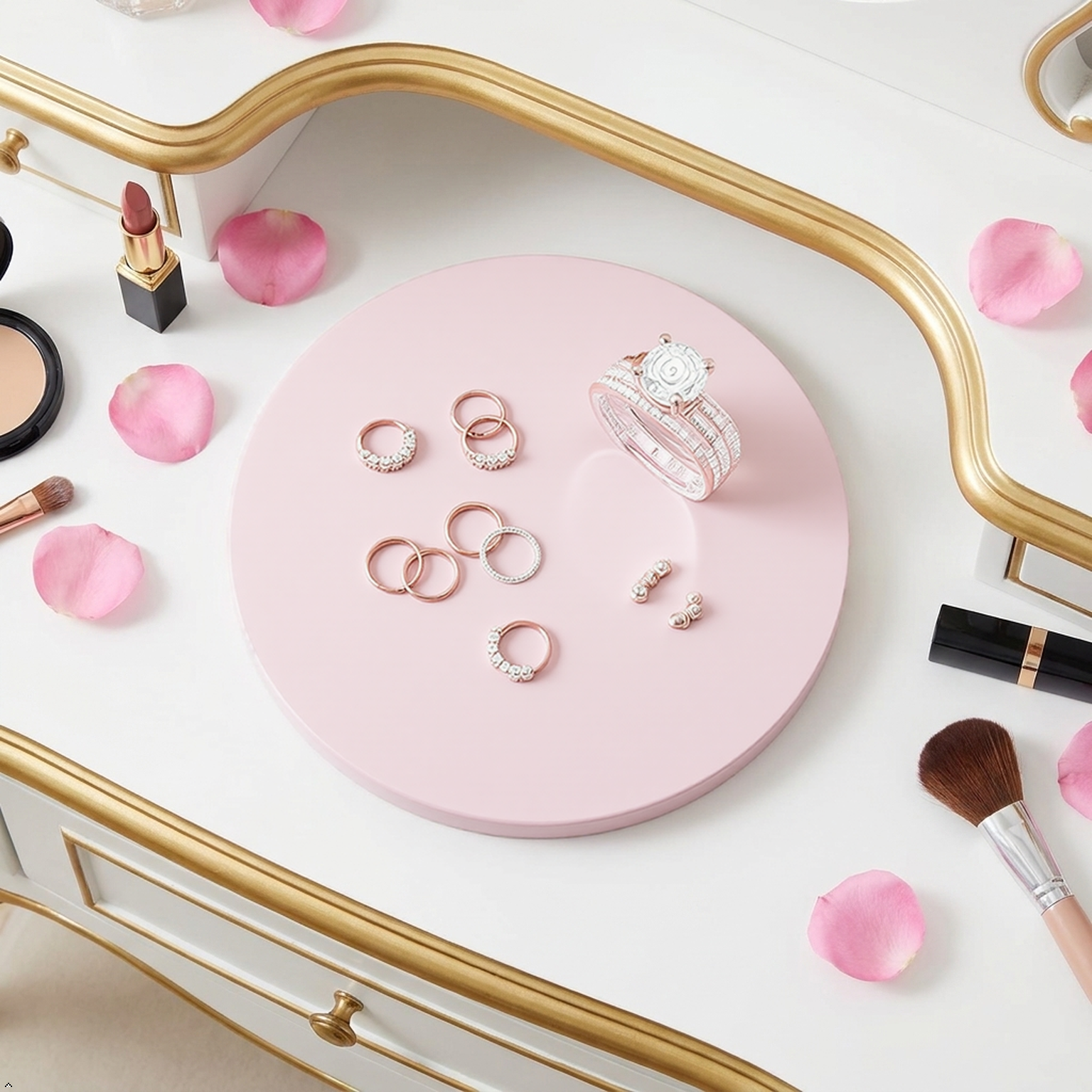 Round Concrete Decorative Tray