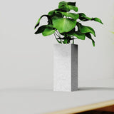 Gray Concrete Vase | Tall Modern Floor Vase for Living Room Decor | Frame