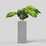 Gray Concrete Vase | Tall Modern Floor Vase for Living Room Decor | Frame