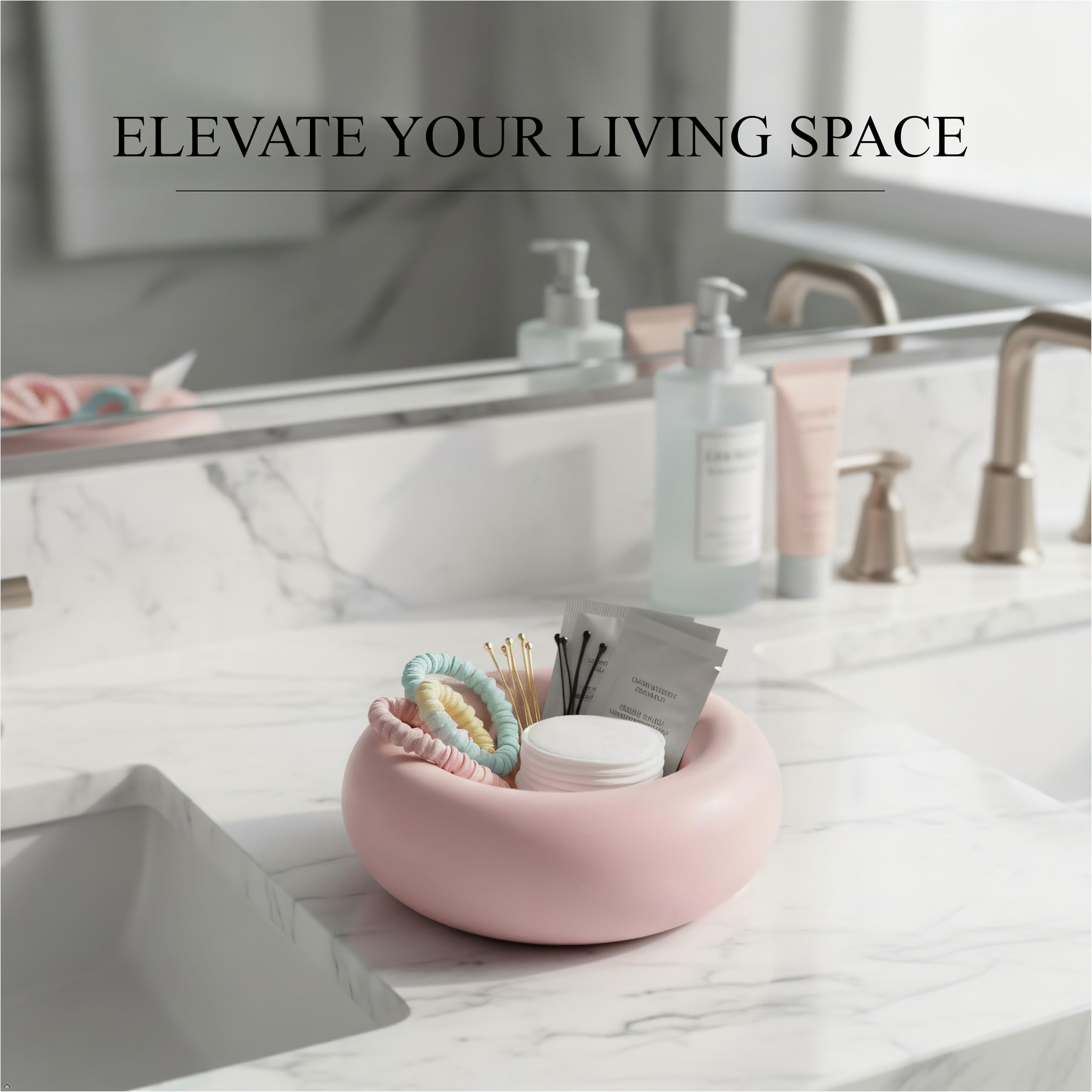 Pink Concrete Decorative Bowl