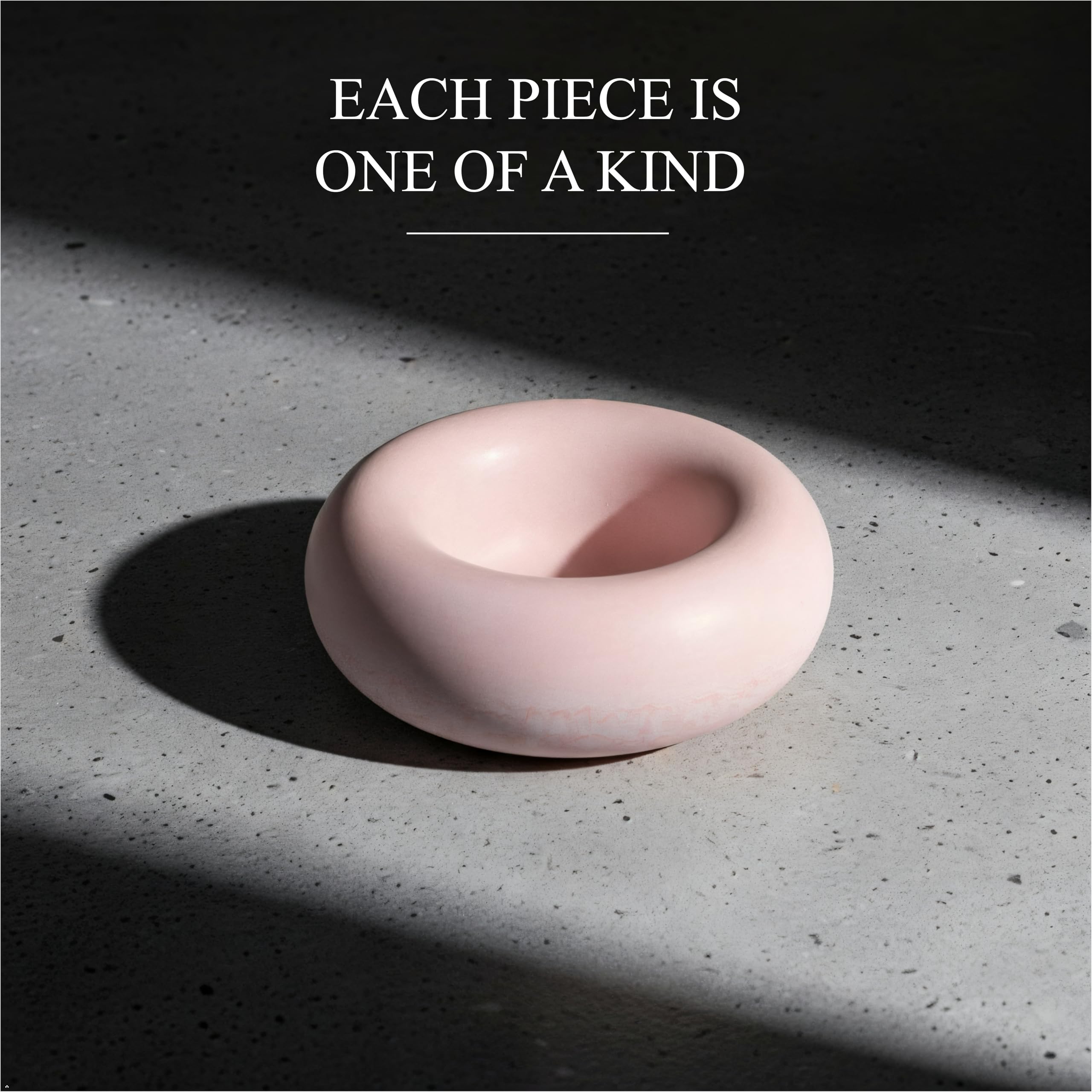 Pink Concrete Decorative Bowl