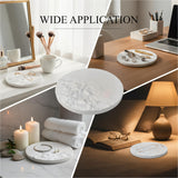 Round Concrete Decorative Tray | Minimalist Coffee Table Centerpiece | Frame