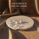Round Concrete Decorative Tray | Minimalist Coffee Table Centerpiece | Frame