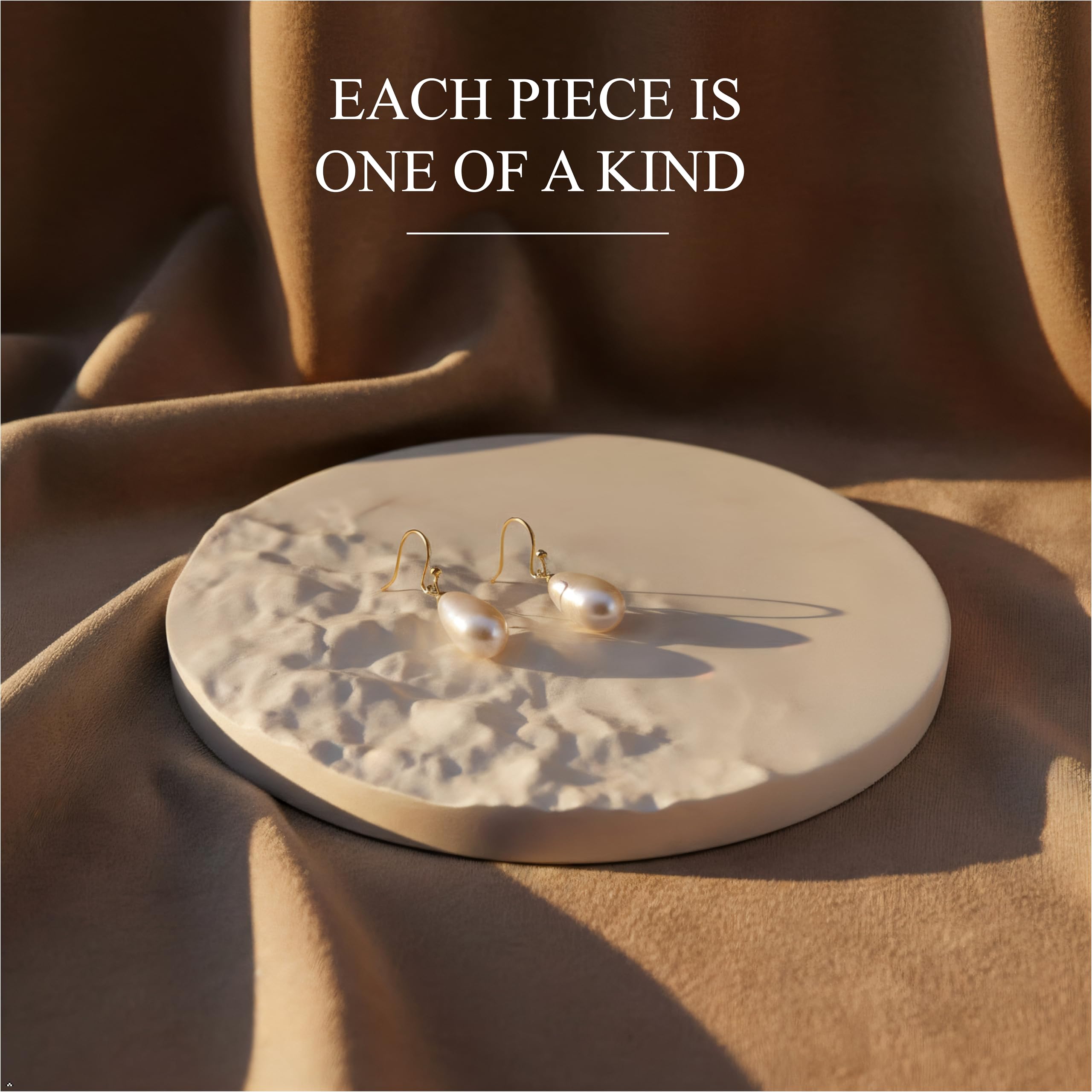Round Concrete Decorative Tray | Minimalist Coffee Table Centerpiece | Frame