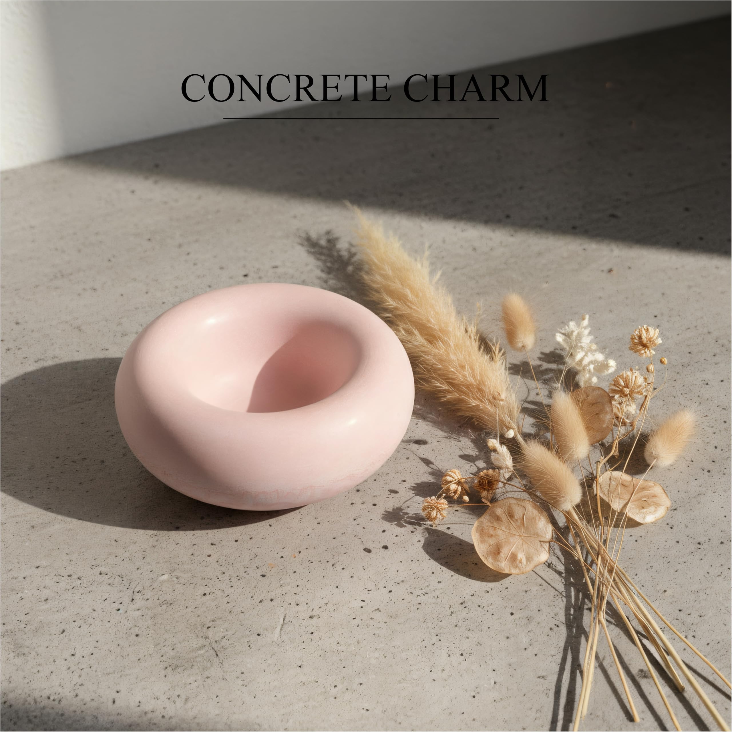 Pink Concrete Decorative Bowl