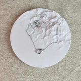 Round Concrete Decorative Tray | Minimalist Coffee Table Centerpiece | Frame