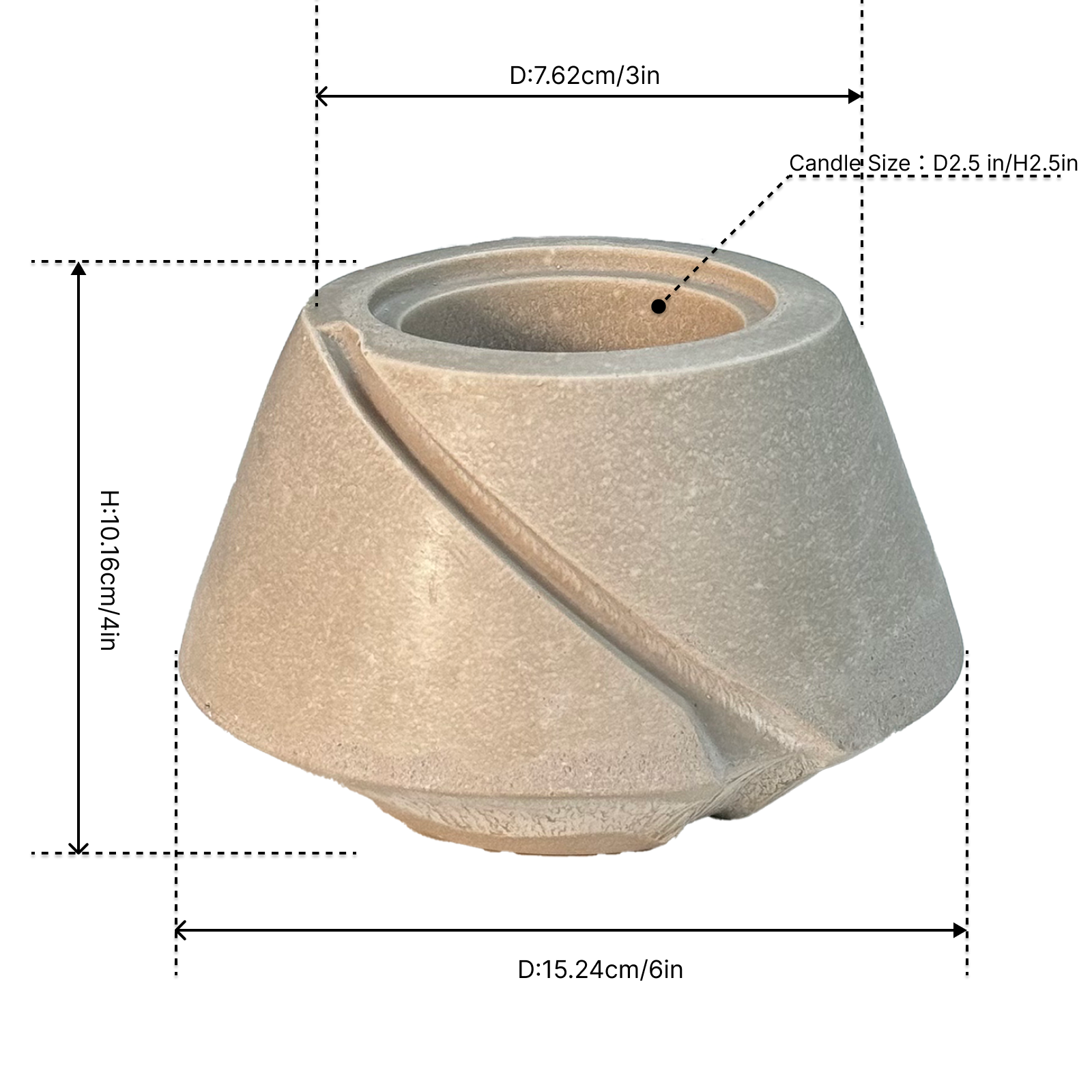 Concrete Tabletop Candle Holder