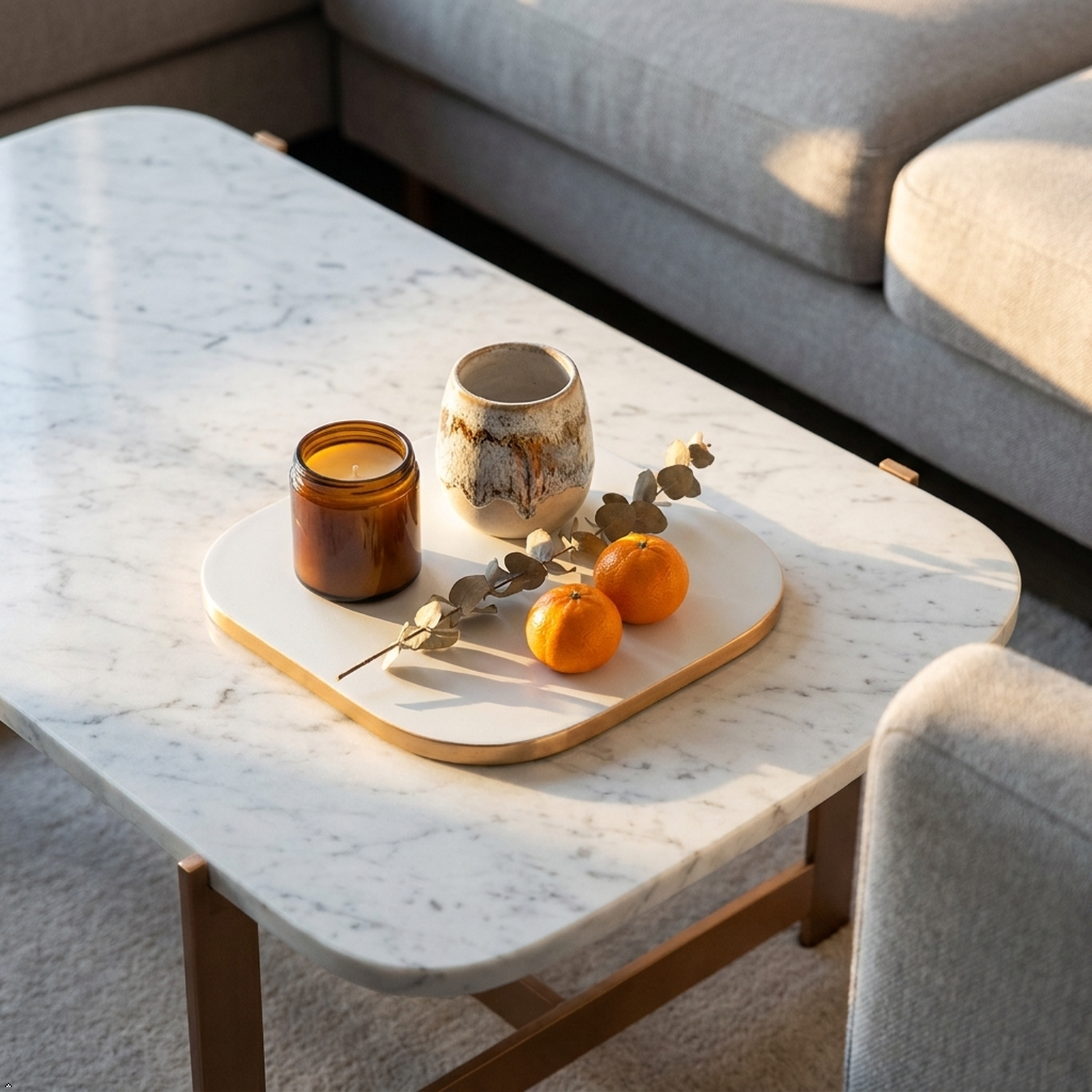 Square Concrete Decorative Tray