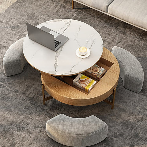 Lovely And Cozy Concrete Round Table