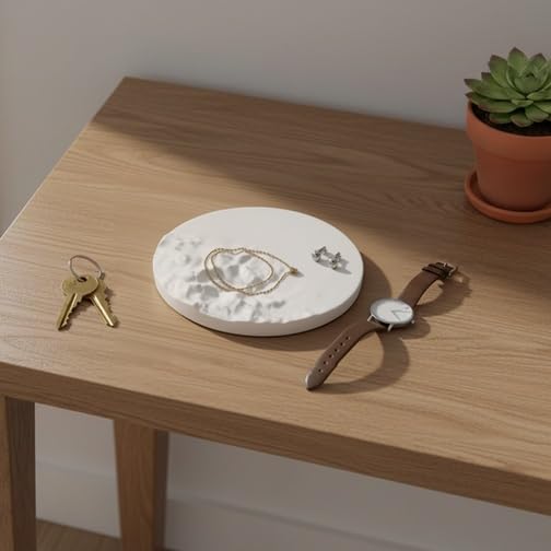 Round Concrete Decorative Trays