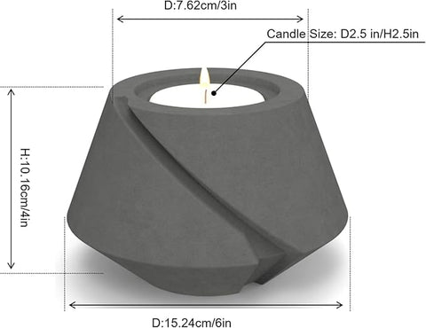 Concrete Tabletop Candle Holder