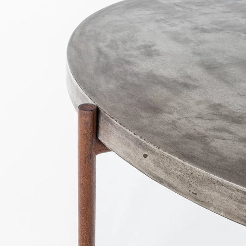 Concrete Stainless Steel Round Table