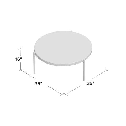 Concrete Stainless Steel Round Table