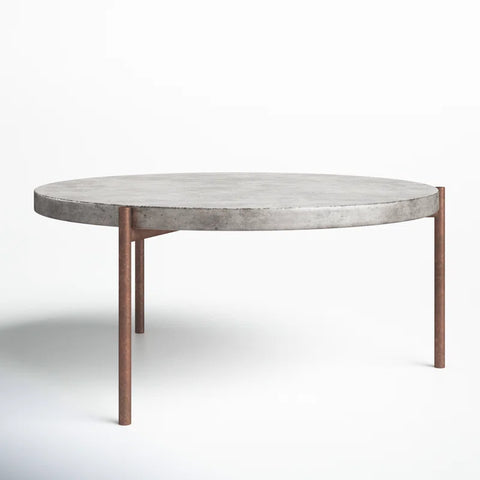 Concrete Stainless Steel Round Table