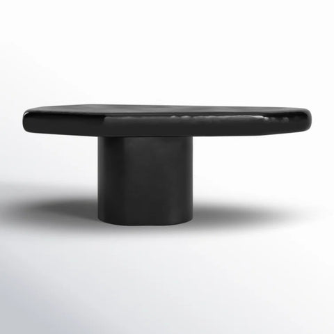 Personalized Irregular Black Concrete Coffee Table