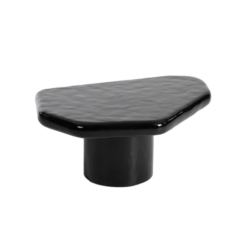 Personalized Irregular Black Concrete Coffee Table