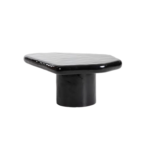 Personalized Irregular Black Concrete Coffee Table