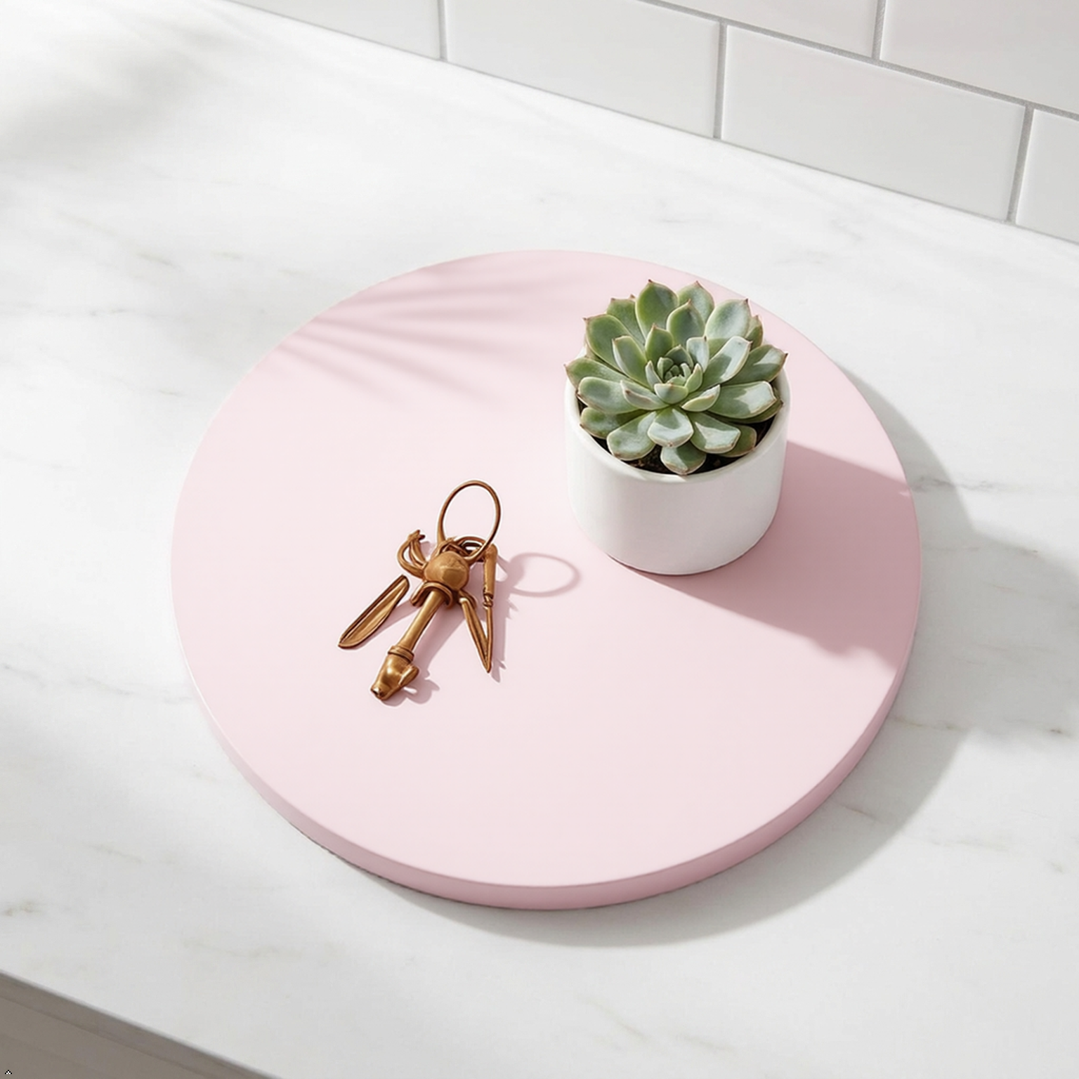 Round Concrete Decorative Tray