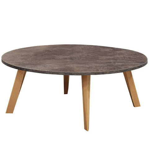 Warm Grey Concrete Round Coffee Table