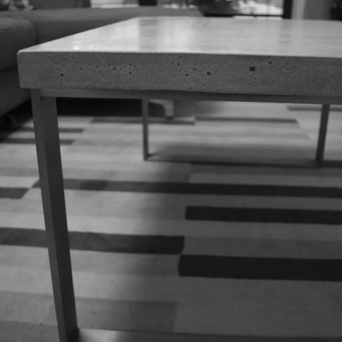 Minimalist Concrete Metal Table