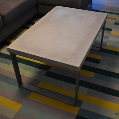 Minimalist Concrete Metal Table