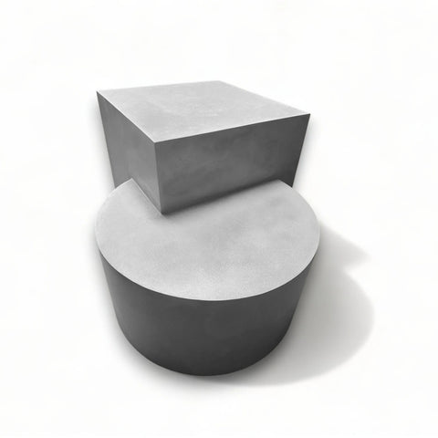 Personalized Square And Round Mosaic Concrete Coffee Table