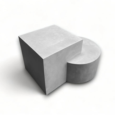 Personalized Square And Round Mosaic Concrete Coffee Table
